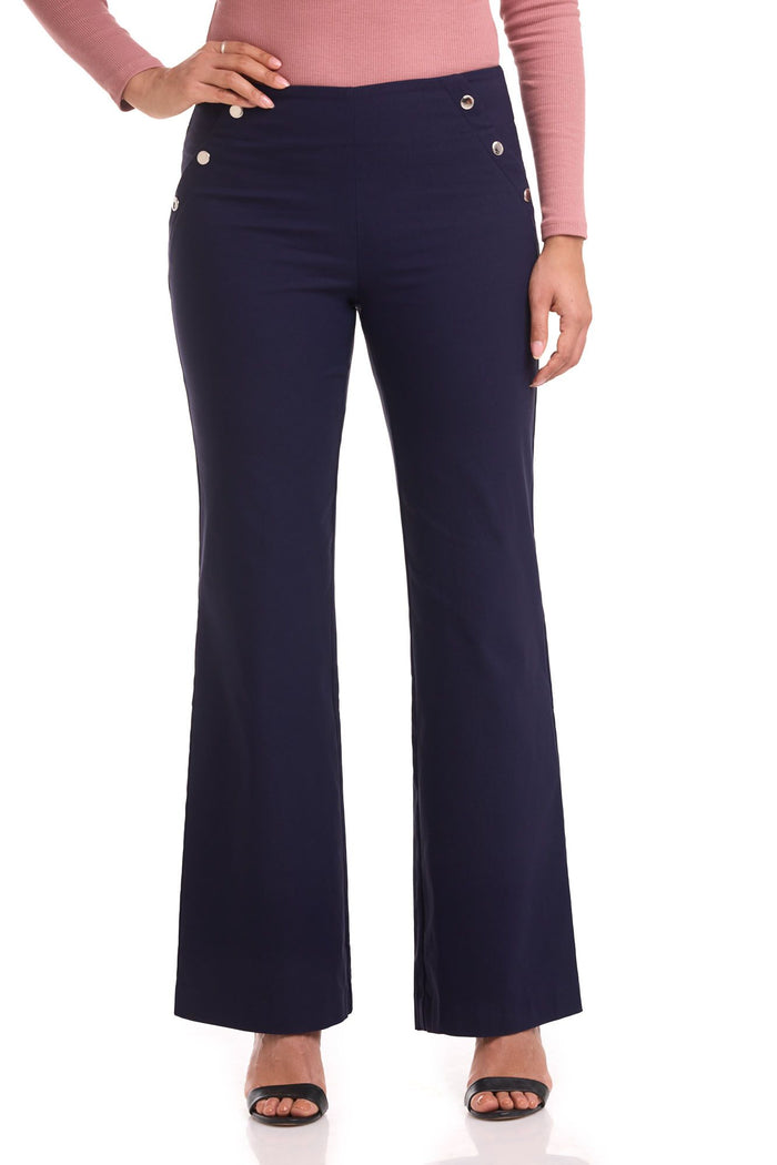 Rekucci Rekucci EcoCosy Comfort Wide Leg Pull-On Pant Navy