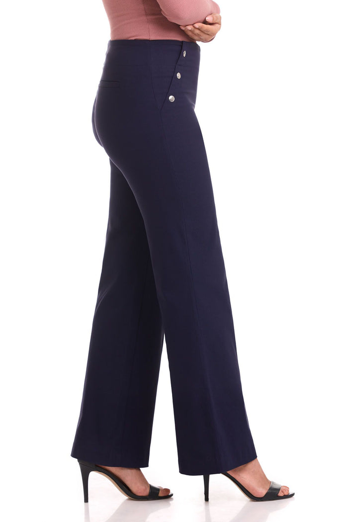 rekucci Rekucci EcoCosy Comfort Wide Leg Pull-On Pant navy