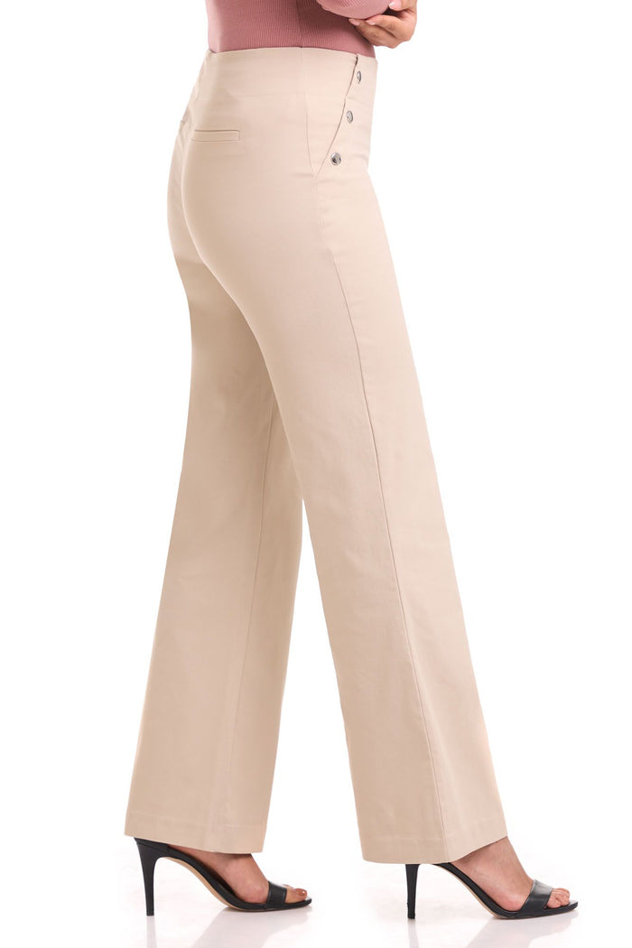 Rekucci Rekucci EcoCosy Comfort Wide Leg Pull-On Pant Sand