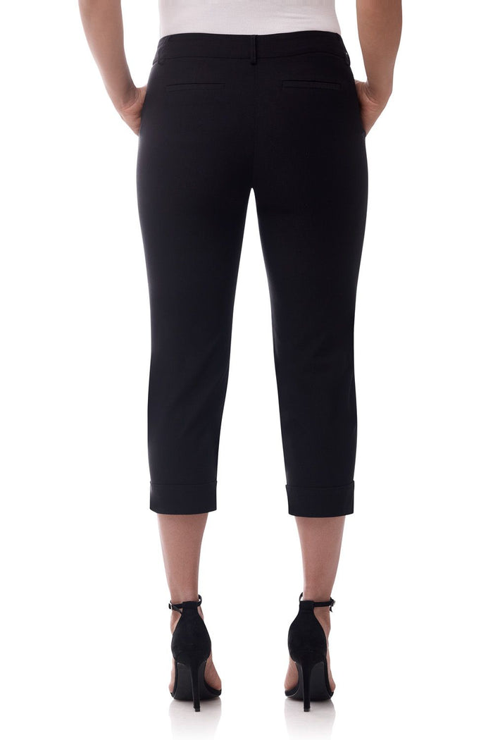 Rekucci Rekucci EcoCosy Cuffed Modern Cargo Crop Pant Black