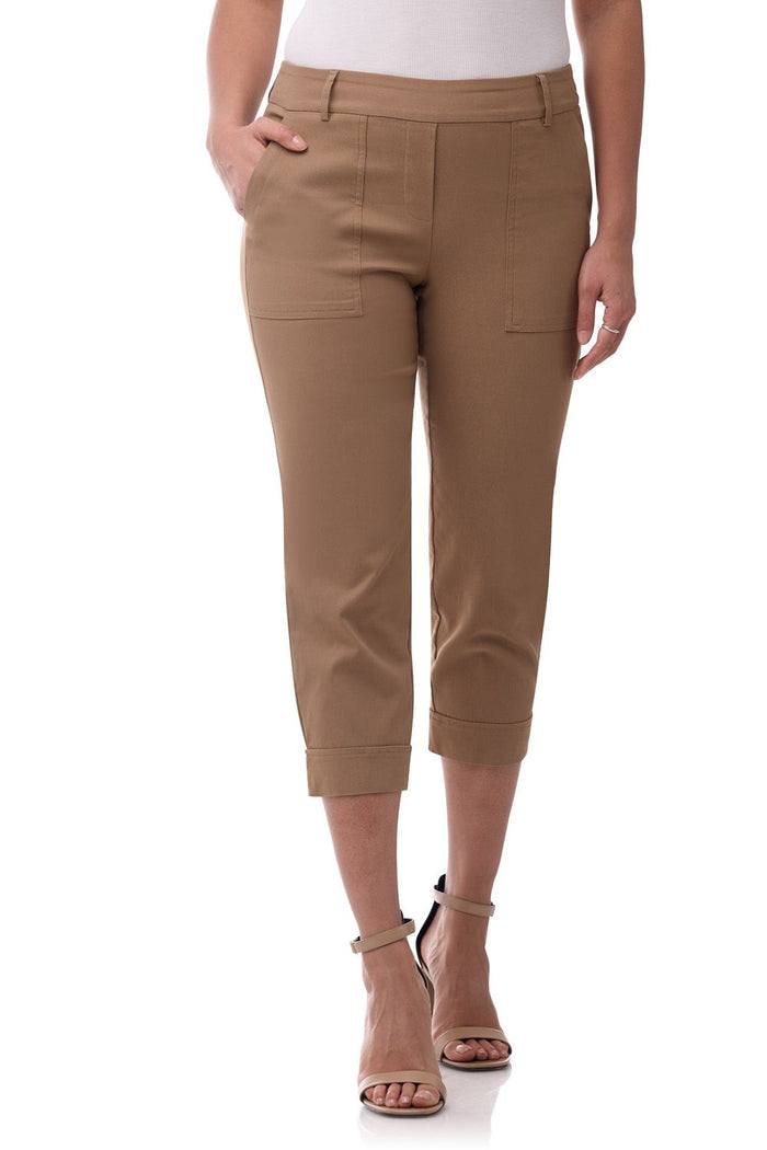 Rekucci Rekucci EcoCosy Cuffed Modern Cargo Crop Pant Waffle-cone