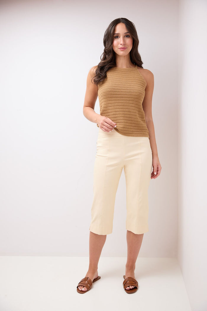 Rekucci Rekucci EcoCosy Ease Into Comfort Capri With Seams Wheat