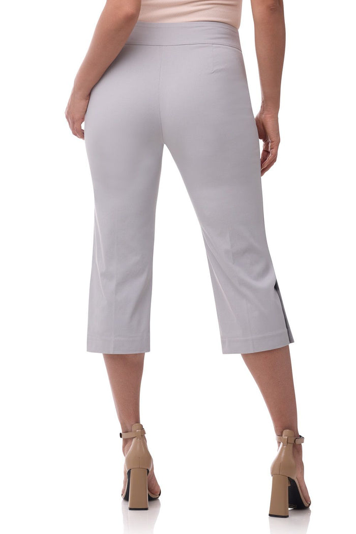 Rekucci Rekucci EcoCosy Straight Leg Capri With Button Detail Dove-grey