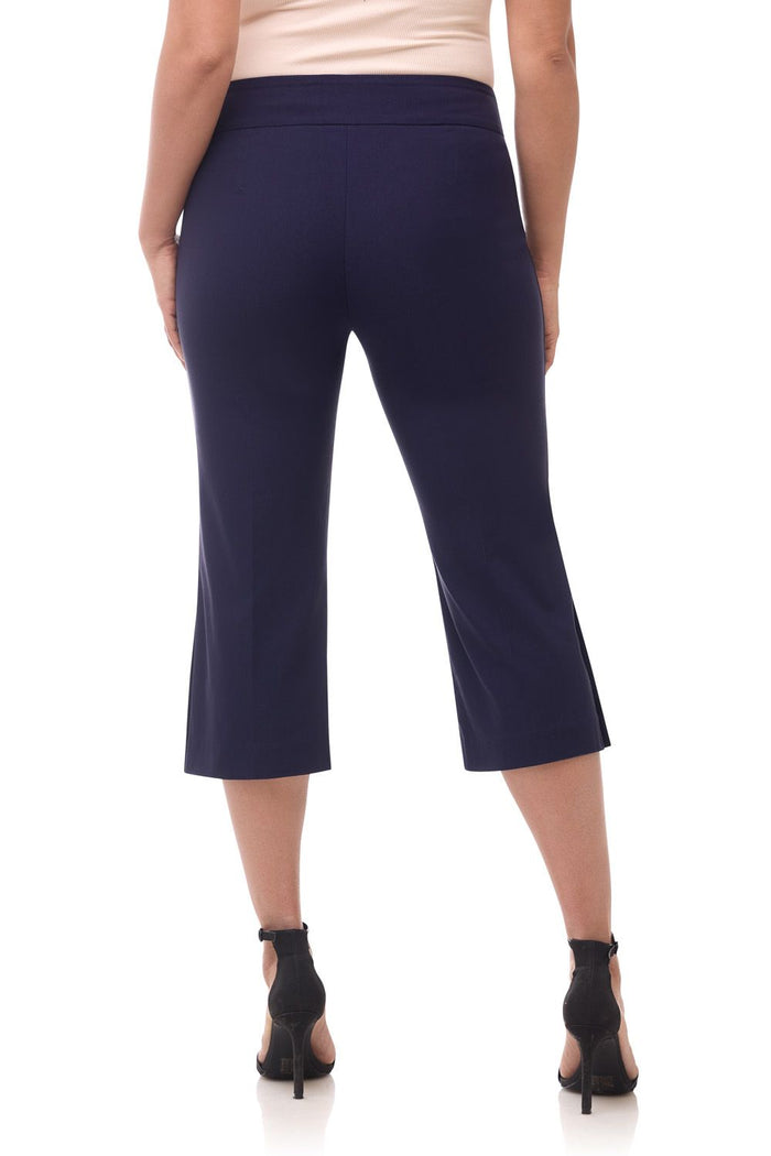 Rekucci Rekucci EcoCosy Straight Leg Capri With Button Detail Navy