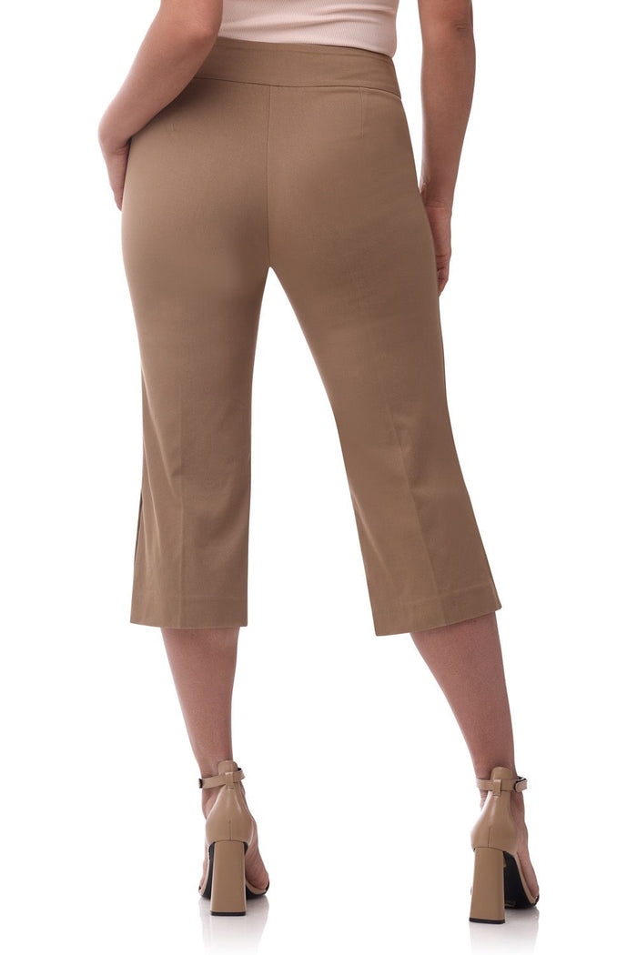 Rekucci Rekucci EcoCosy Straight Leg Capri With Button Detail Waffle-cone