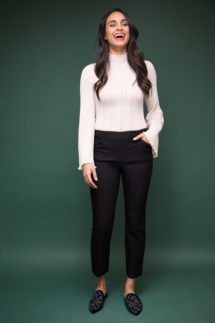 Rekucci Rekucci EcoCosy Straight Leg Chino Pant With Pockets Black