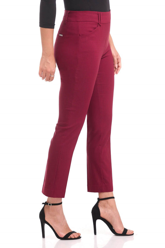 Rekucci Rekucci EcoCosy Straight Leg Chino Pant With Pockets Burgundy