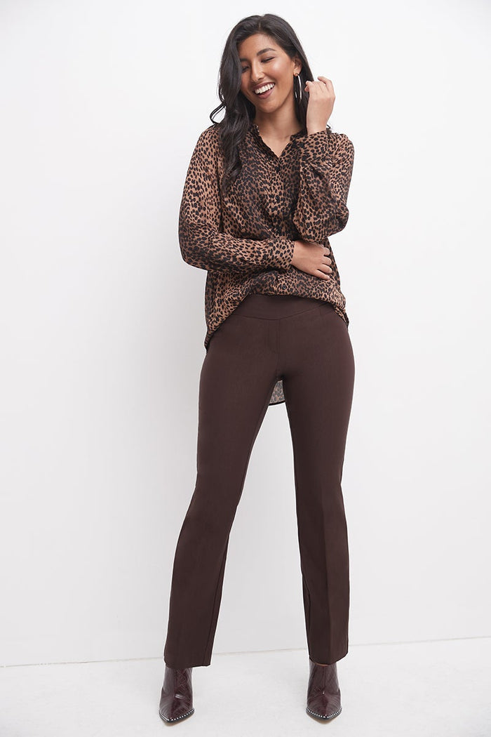 Rekucci Pull-on Bootcut Work Pants Brown