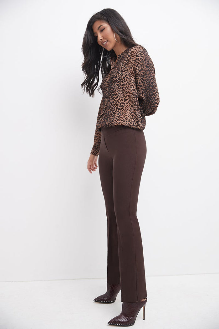 Rekucci Pull-on Bootcut Work Pants Brown