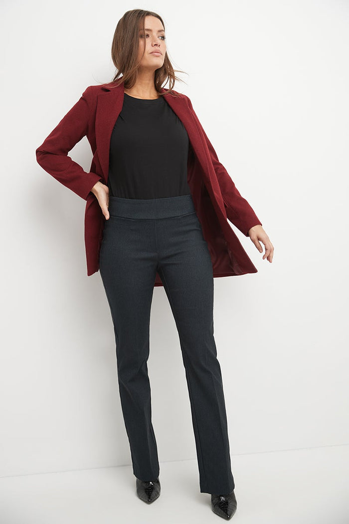 rekucci Pull-on bootcut work pants dk-charcoal