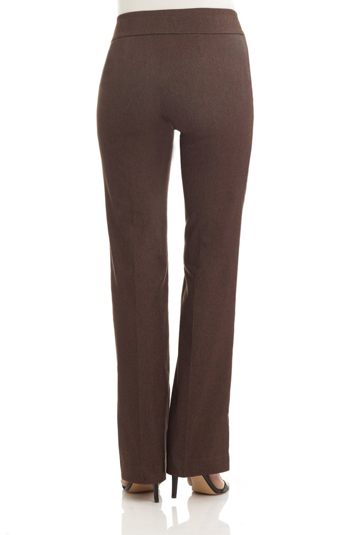 Rekucci Pull-on Bootcut Work Pants Heather-brown