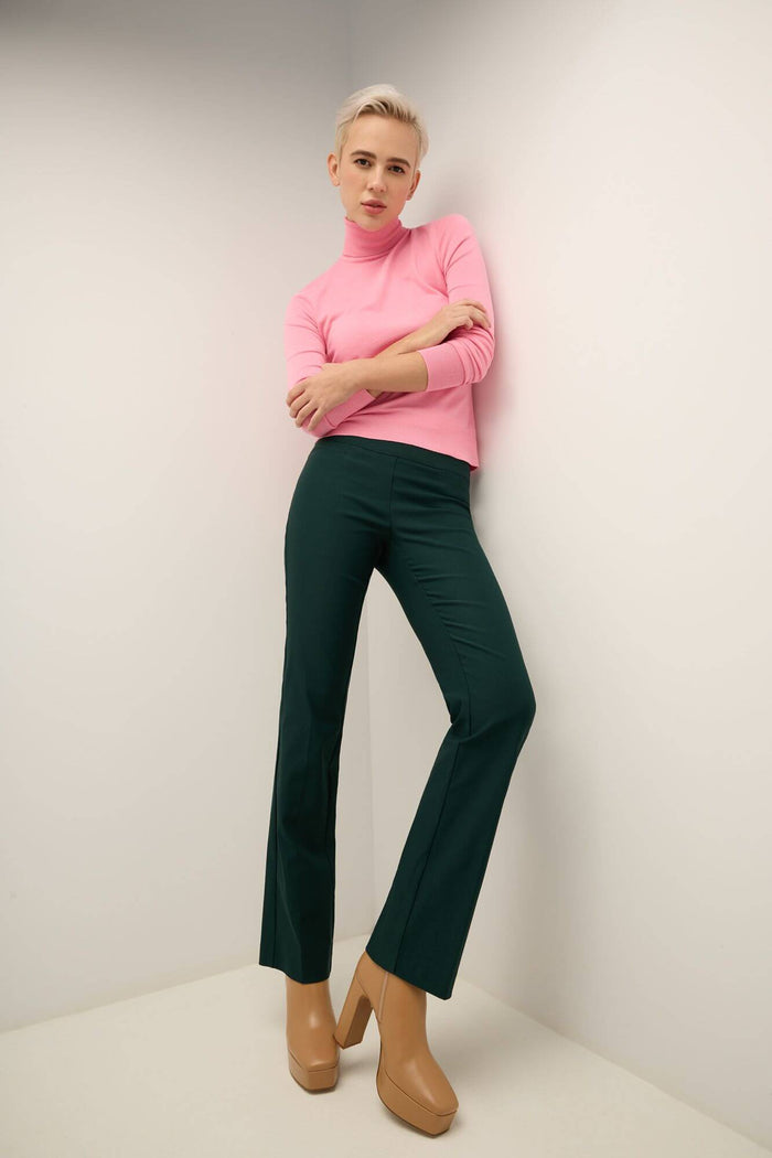 rekucci Pull-on bootcut work pants hunter-green