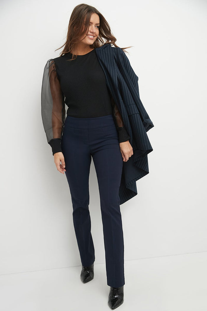 Rekucci Pull-on Bootcut Work Pants Navy