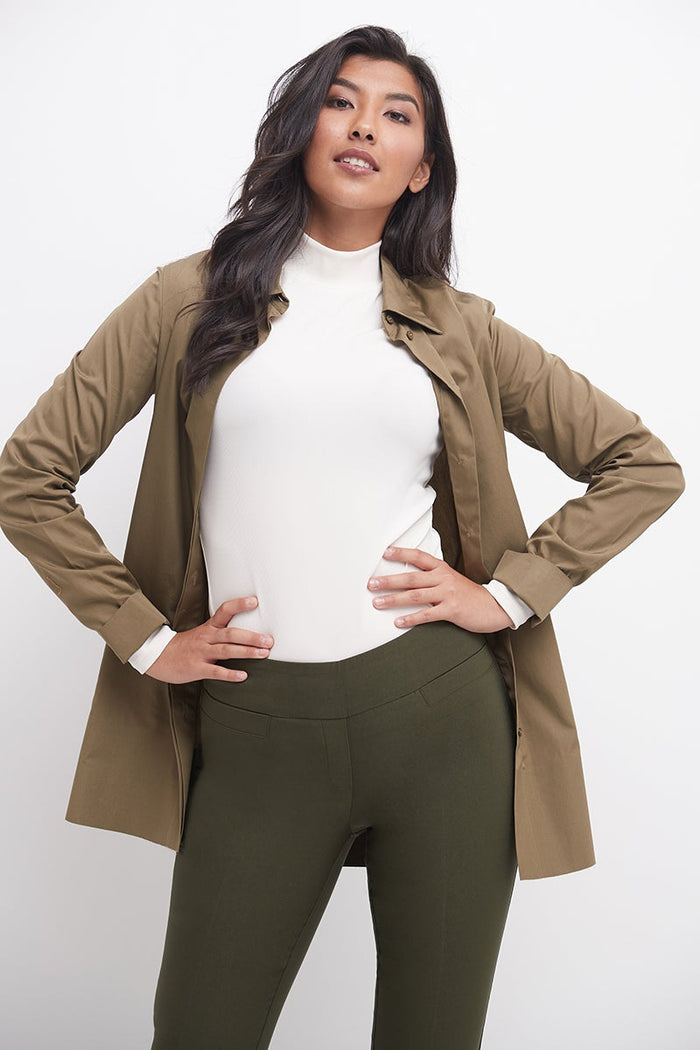 Rekucci Pull-on Bootcut Work Pants Olive