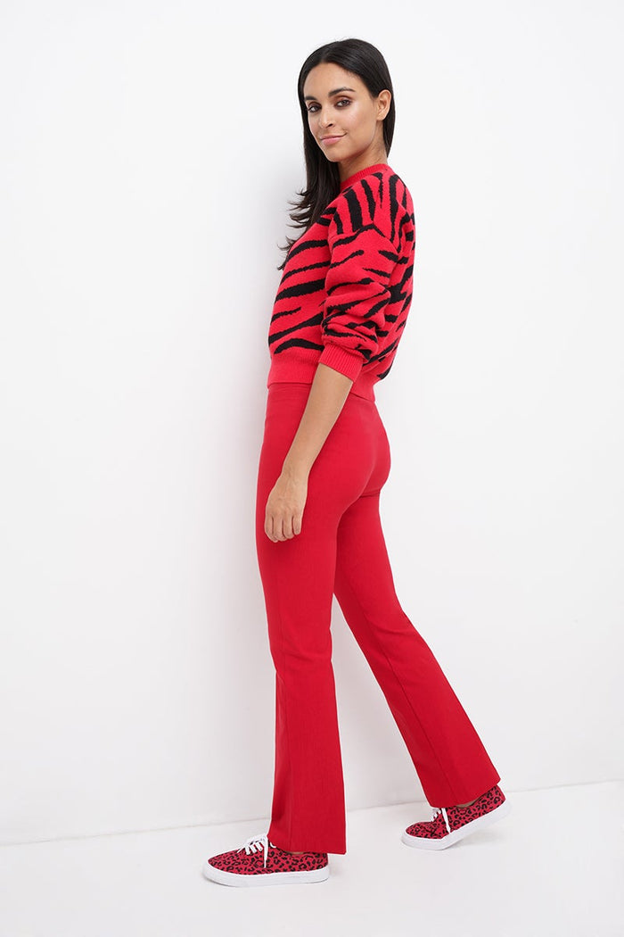 Rekucci Pull-on Bootcut Work Pants Red