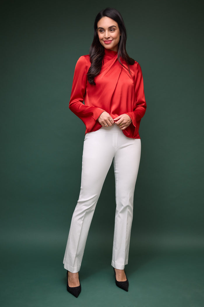 Rekucci Pull-on Bootcut Work Pants White