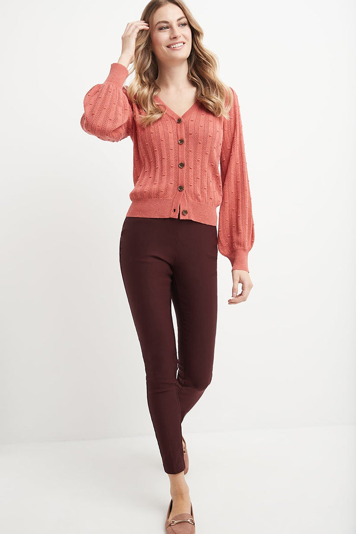 rekucci Pull-on skinny pants brick