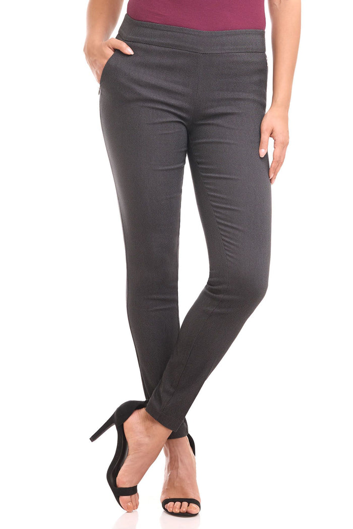 rekucci Pull-on skinny pants charcoal-texture