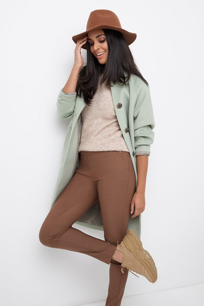 rekucci Pull-on skinny pants chestnut
