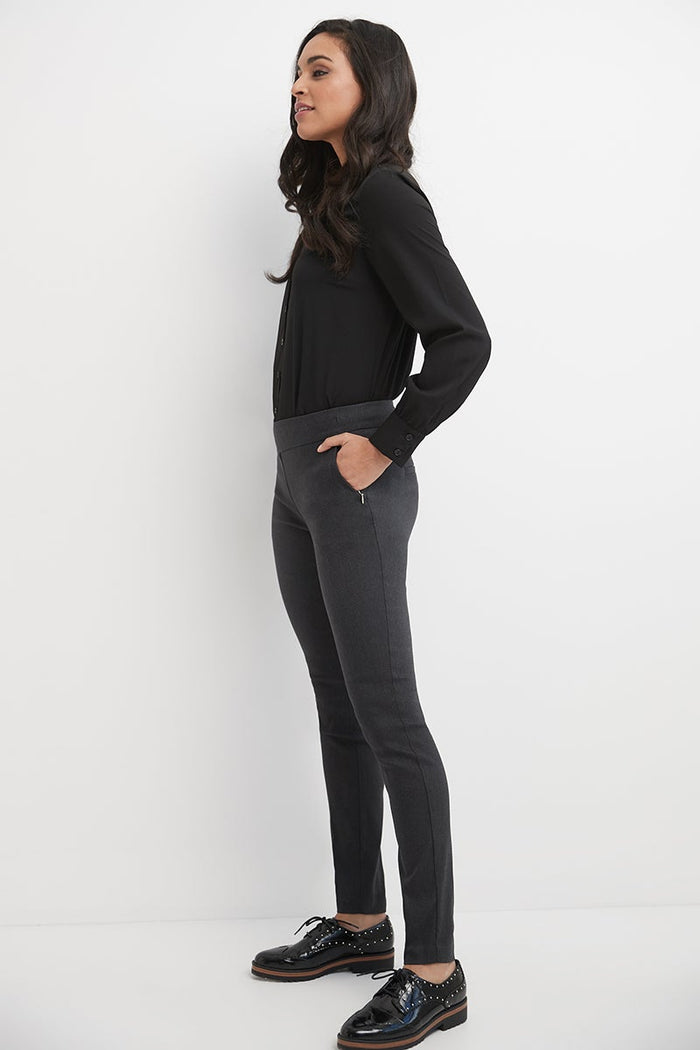 Rekucci Pull-on Skinny Pants Dk-charcoal