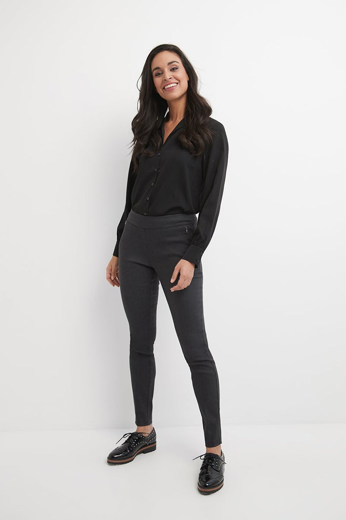 Rekucci Pull-on Skinny Pants Dk-charcoal