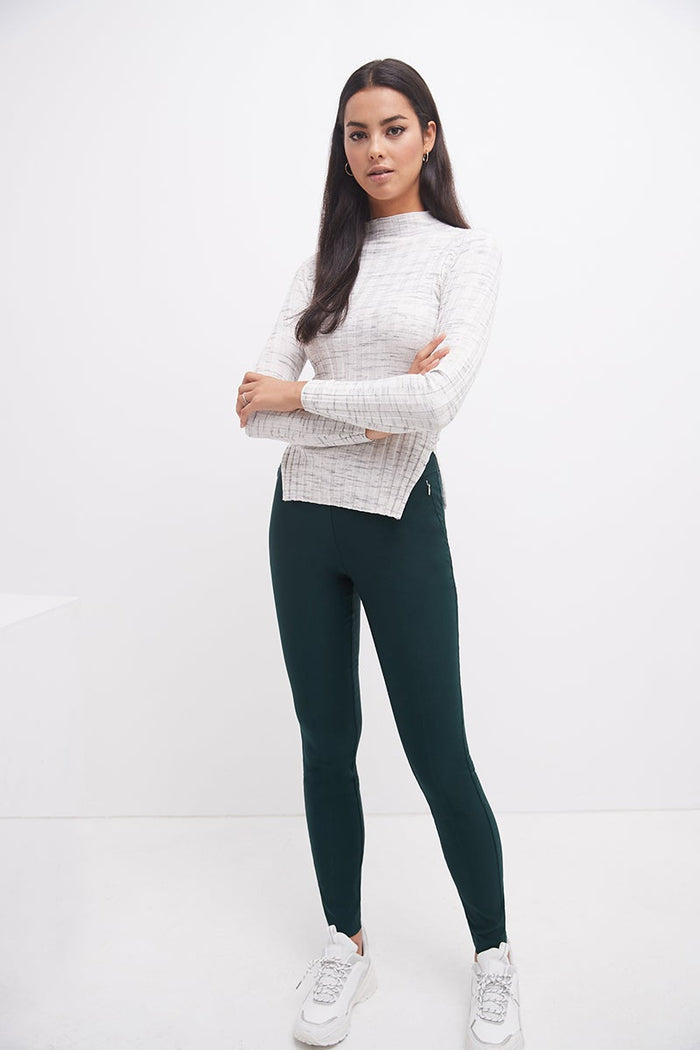 Rekucci Pull-on Skinny Pants Hunter-green