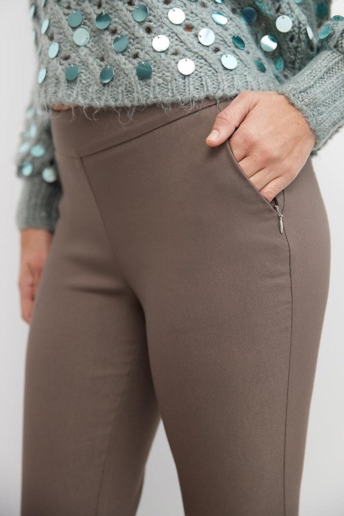 Rekucci Pull-on Skinny Pants Mocha