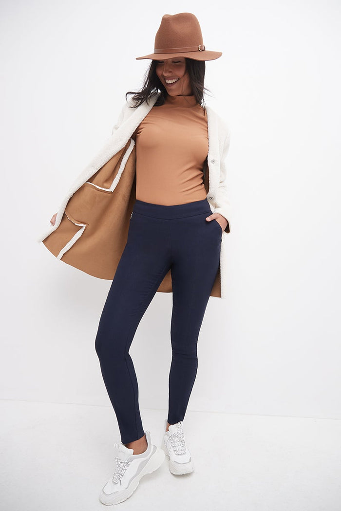 rekucci Pull-on skinny pants navy