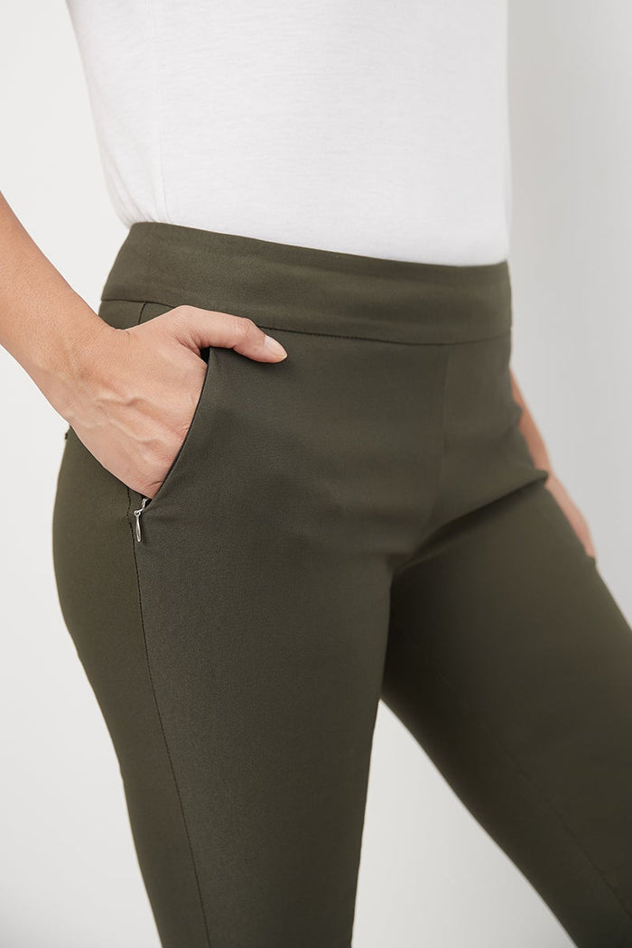 Rekucci Pull-on Skinny Pants Olive