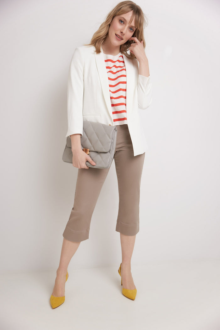 rekucci Rekucci Women's Easy Fit Jean Capri khaki