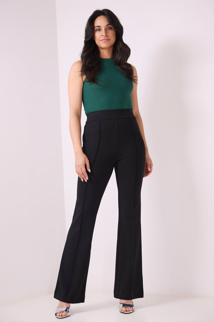 rekucci Secret Figure High-Waist Flare Pant black