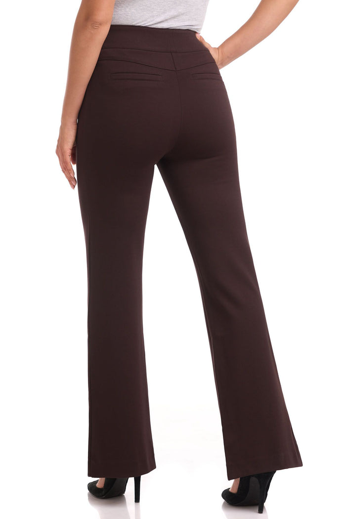 Rekucci Secret Figure High-Waist Flare Pant Brown