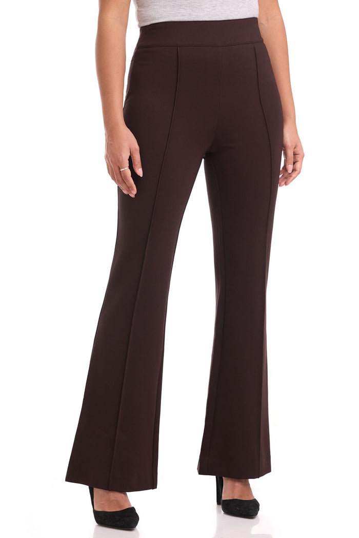 rekucci Secret Figure High-Waist Flare Pant brown