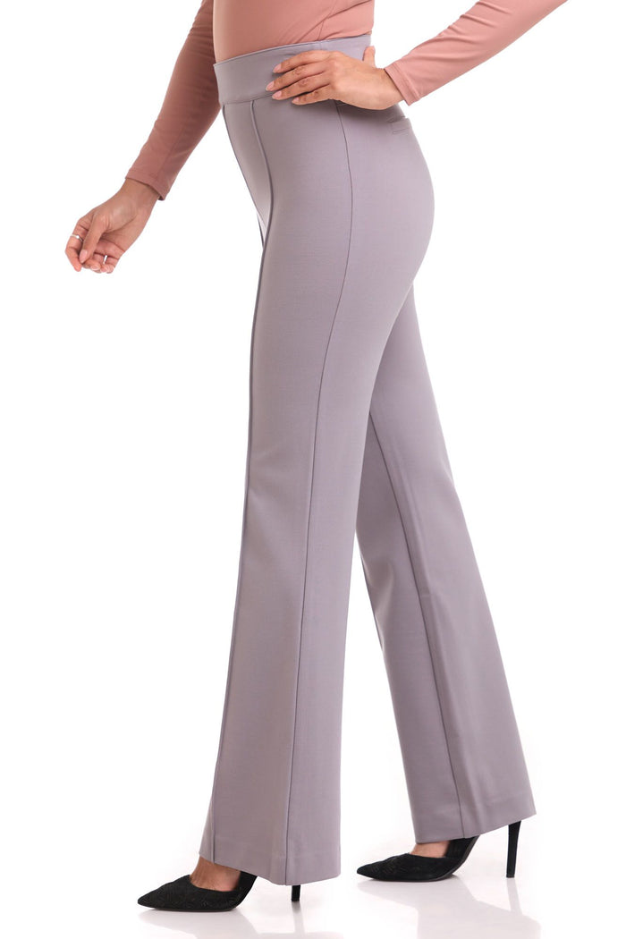 Rekucci Secret Figure High-Waist Flare Pant Silver