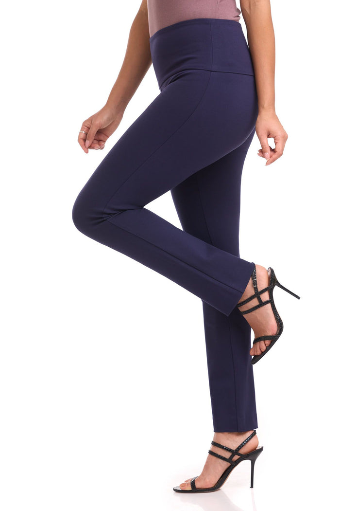 Rekucci Rekucci Secret Figure Slim Leg Pant With Wide Waist Navy