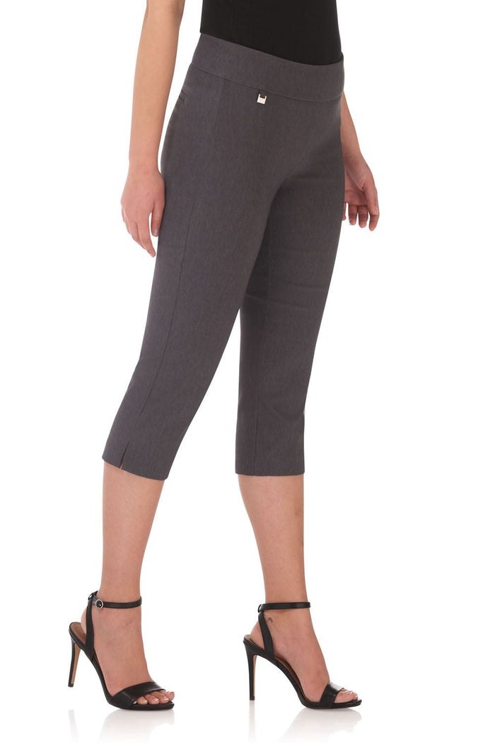 Rekucci Secret Pocket Capris With Wide Waistband