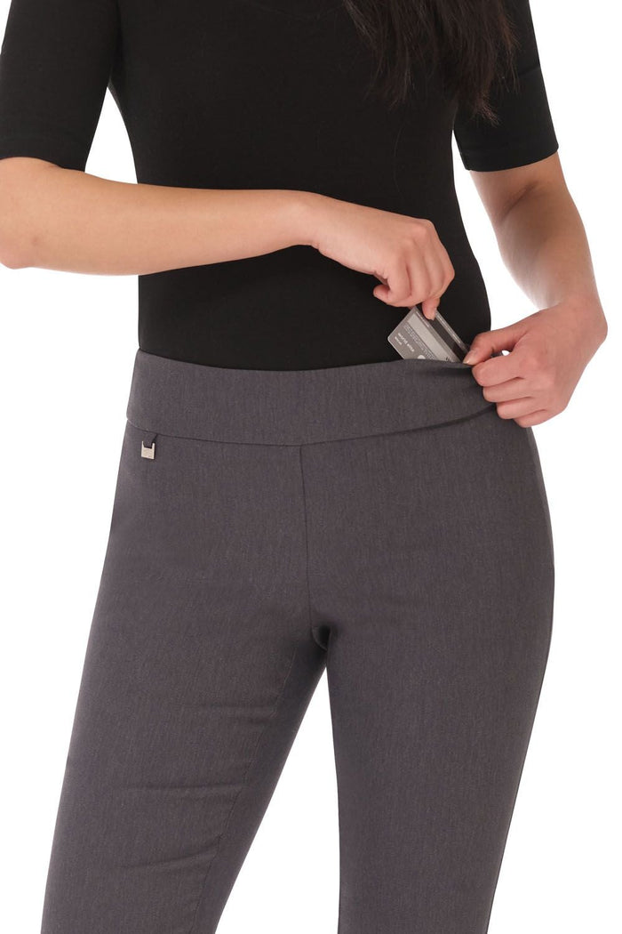 Rekucci Secret Pocket Capris With Wide Waistband