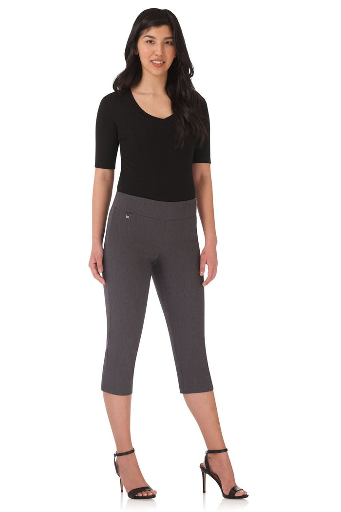 rekucci Secret Pocket Capris with Wide Waistband