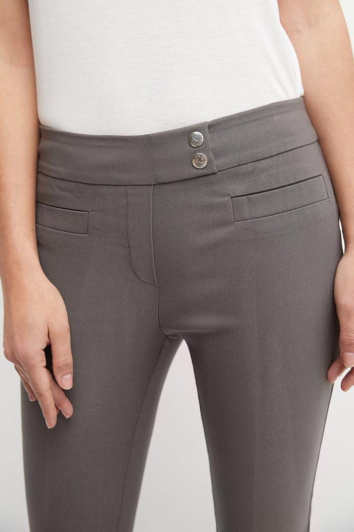 Rekucci Skinny Ankle Pants With Snaps Graphite