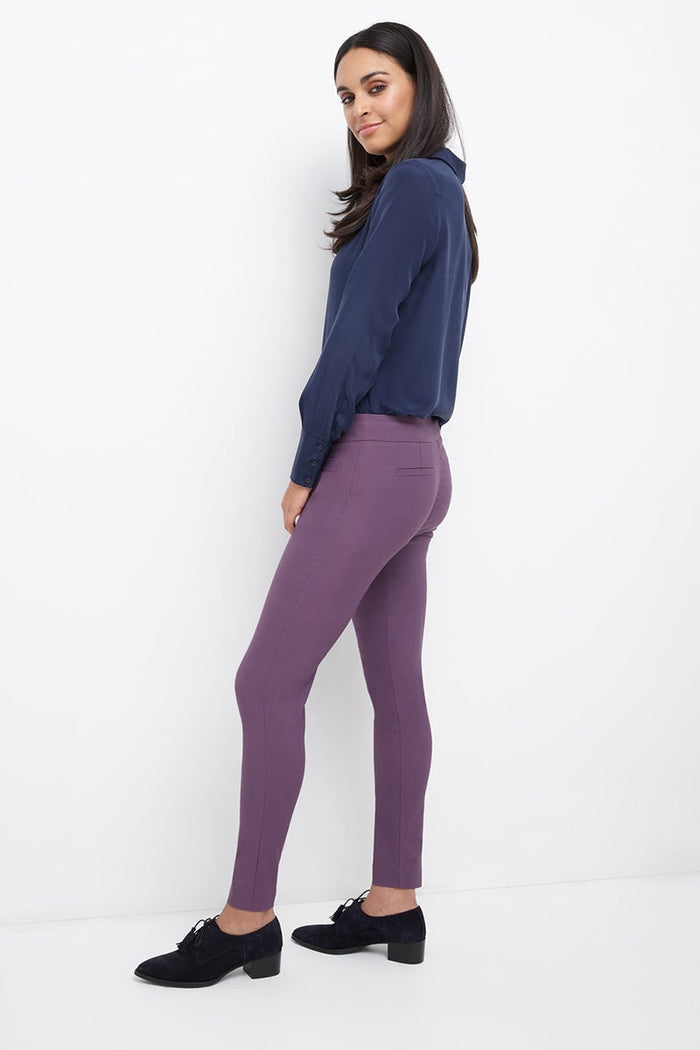 Rekucci Skinny Ankle Pants With Snaps Mauve