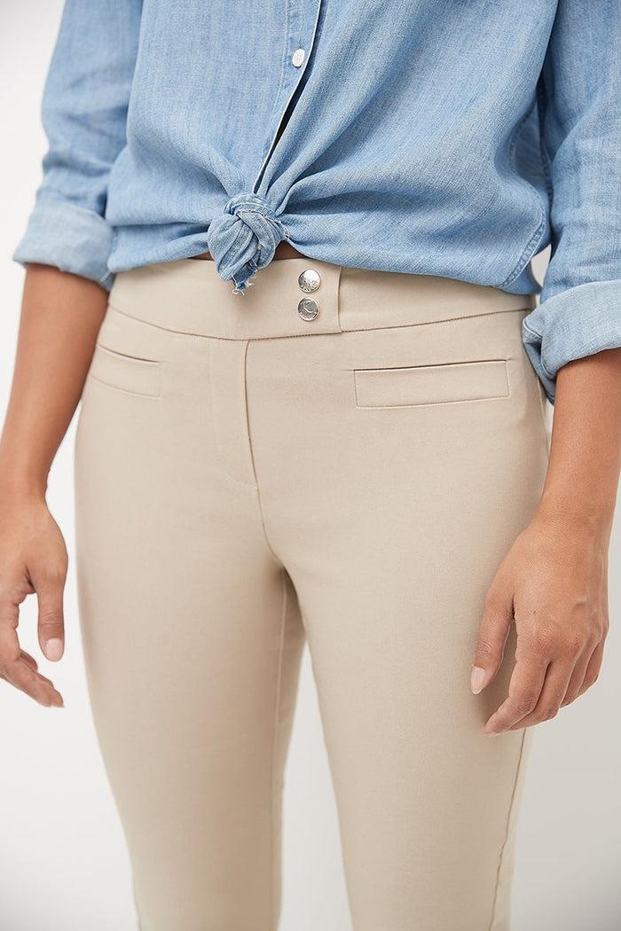 Rekucci Skinny Ankle Pants With Snaps Stone