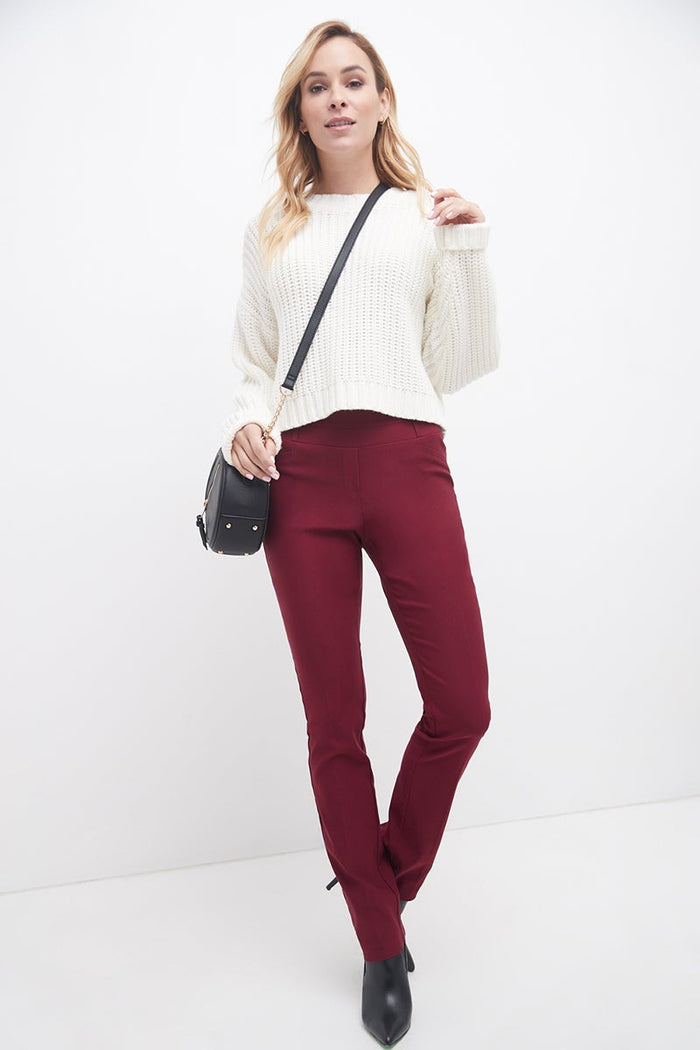Rekucci Slimming Classic Pants Burgundy