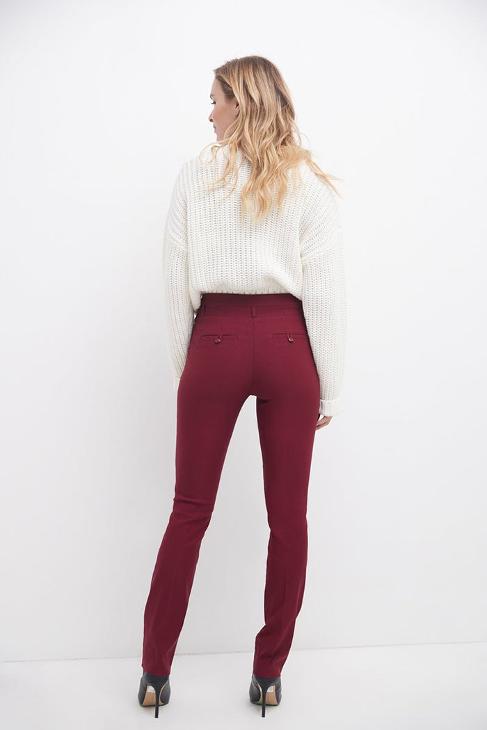 Rekucci Slimming Classic Pants Burgundy