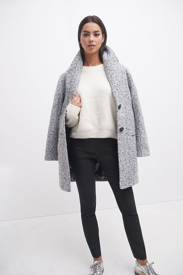 Rekucci Slimming Classic Pants Charcoal-pinstripe