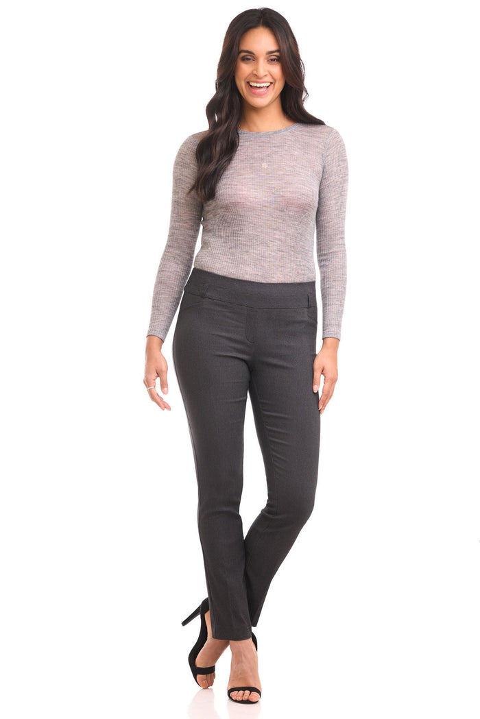 Rekucci Slimming Classic Pants Charcoal-texture