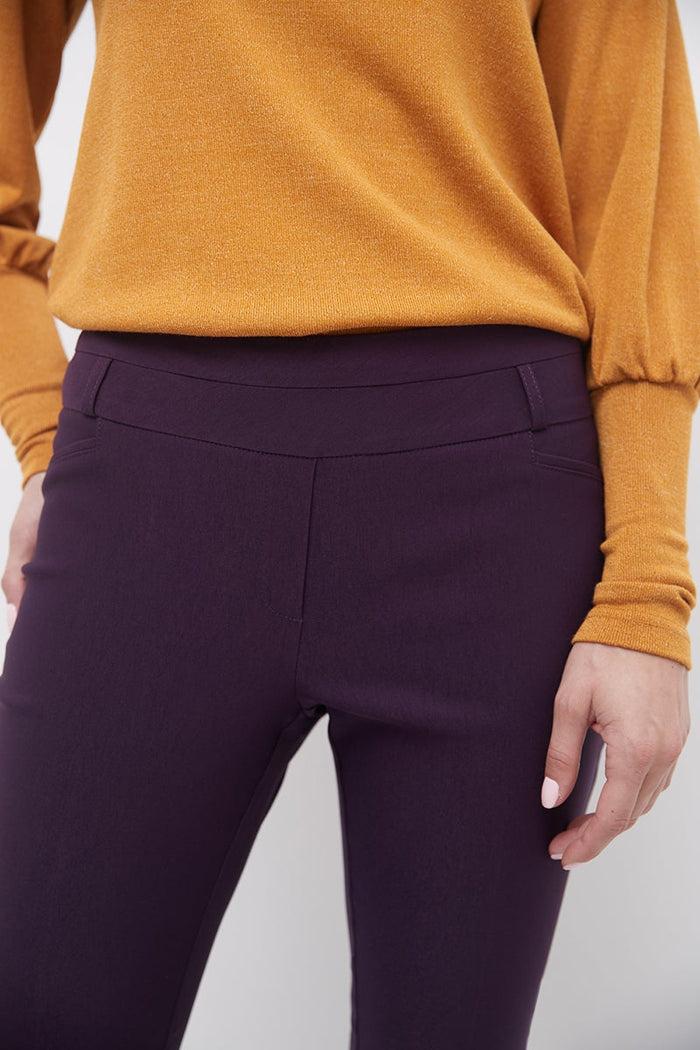 rekucci Slimming classic pants deep-plum