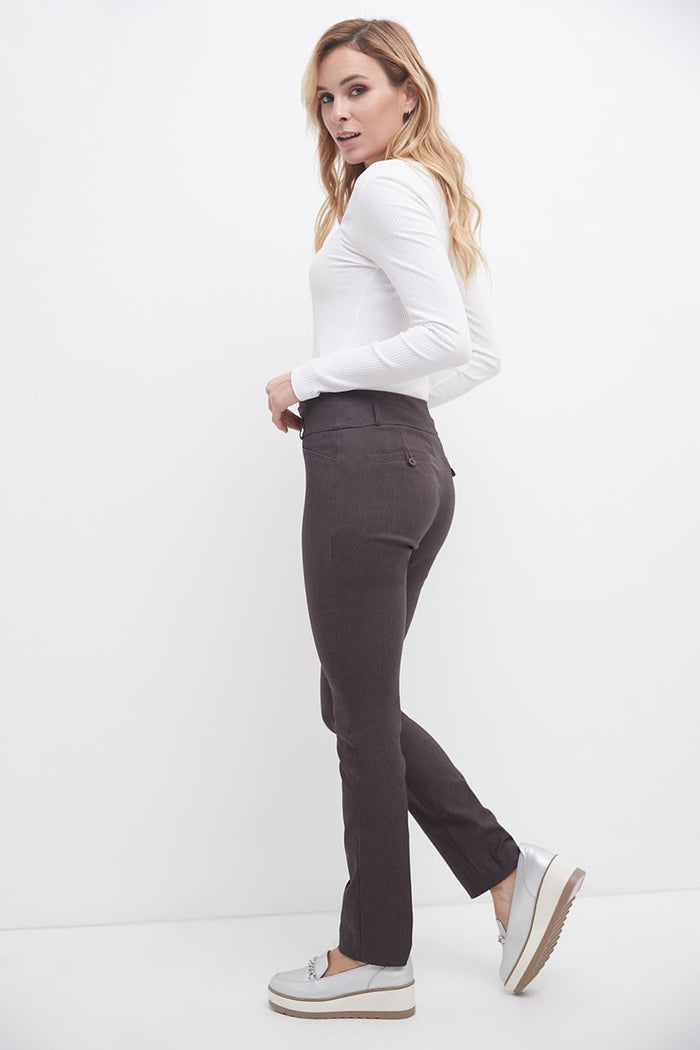 Rekucci Slimming Classic Pants Heather-brown