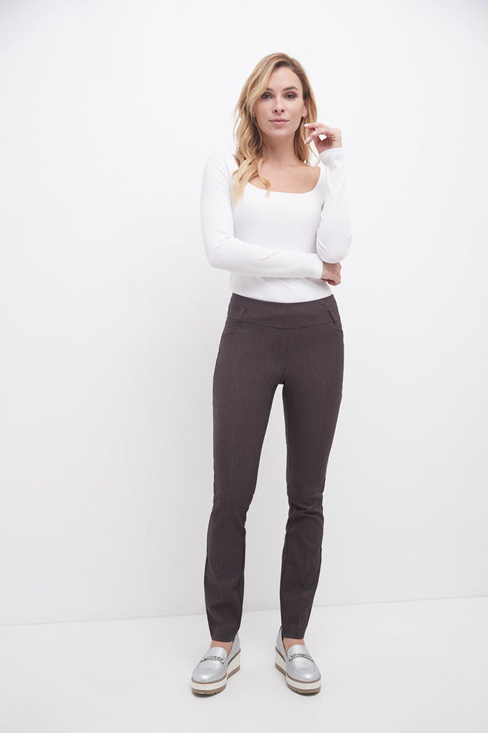 Rekucci Slimming Classic Pants Heather-brown