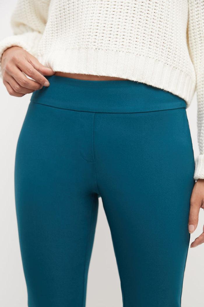 Rekucci Straight Leg Pants With Tummy Control Teal