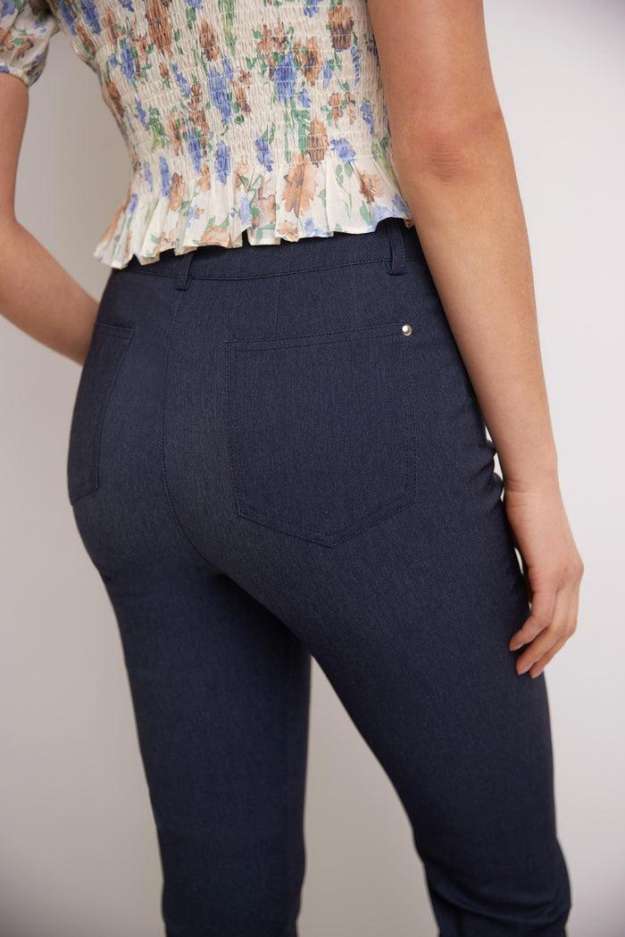 Rekucci Stretch 5 Pocket Straight Leg Pants Indigo